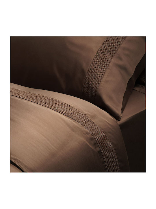 Hauz Duvet Cover Set Queen with 2 Pillowcases 230x250 Brown