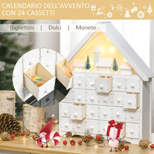HomCom Adventskalender Holz