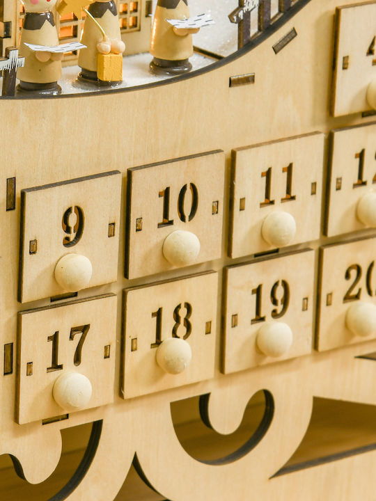 HomCom Advent Calendar Wooden