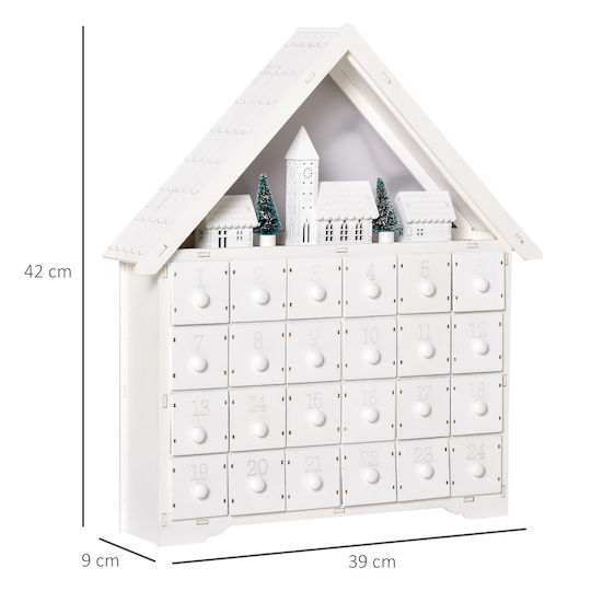 HomCom Adventskalender Holz