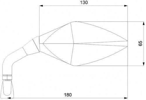 Barracuda Καθρέπτες Μοτοσυκλέτας FAIRING Λευκό 2τμχ