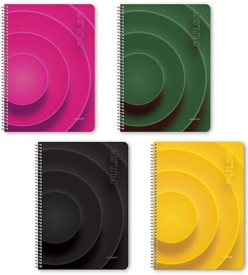 Logigraf Spiral Notebooks Ruled A4 90 Sheets 3 Subjects PULSE Multicolour 6pcs