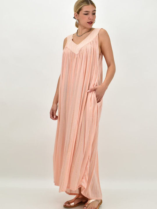 Potre Women's Maxi Caftan Beachwear Pink