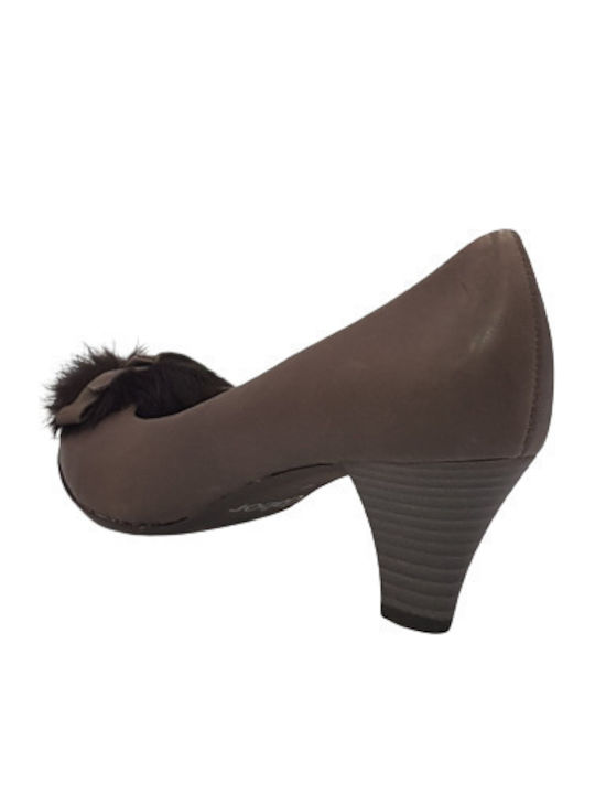 Leather Pointed Toe Gray Heels
