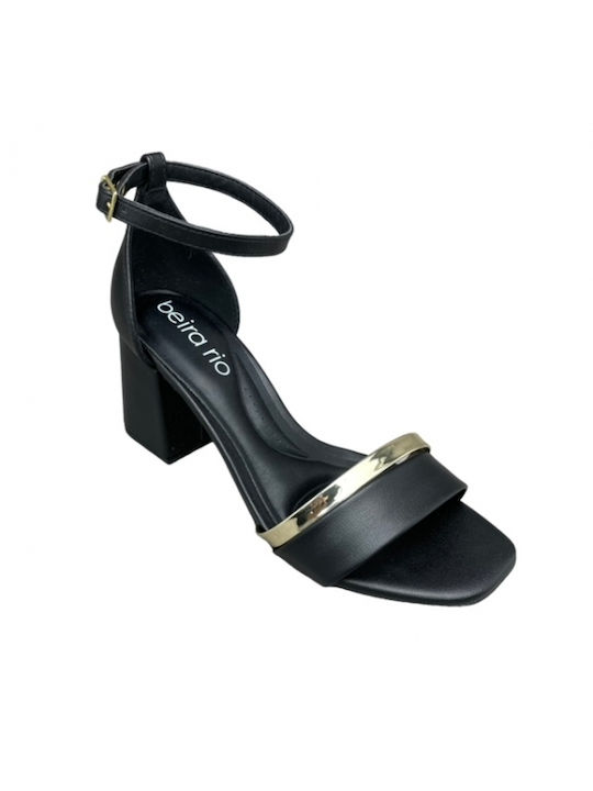 Beira Rio Women's Sandals with Ankle Strap Black