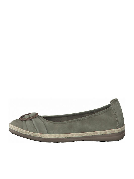 Softline Pantofi balerini pentru femei in Verde Culori