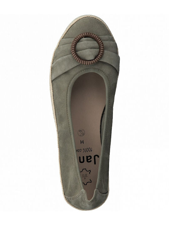 Softline Pantofi balerini pentru femei in Verde Culori