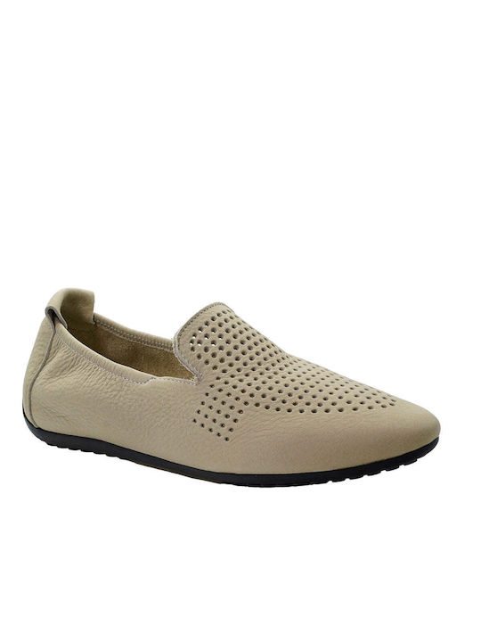 Arche Leather Women's Loafers in Beige Color