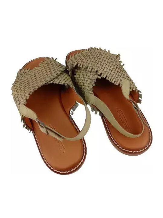 Flache Sandalen für Damen in Grün Farbe