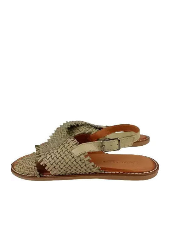 Flache Sandalen für Damen in Grün Farbe