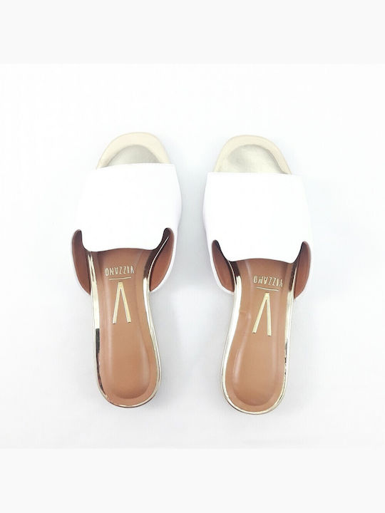 Vizzano Flat Mules White