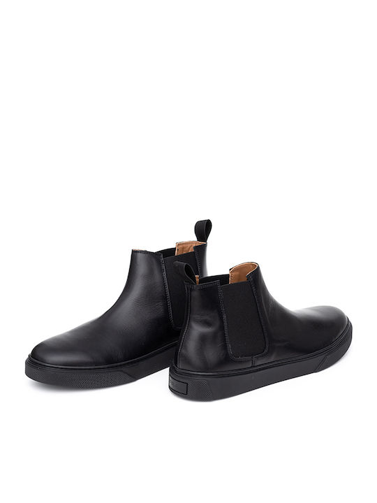 Leder Schwarz Chelsea Stiefeletten