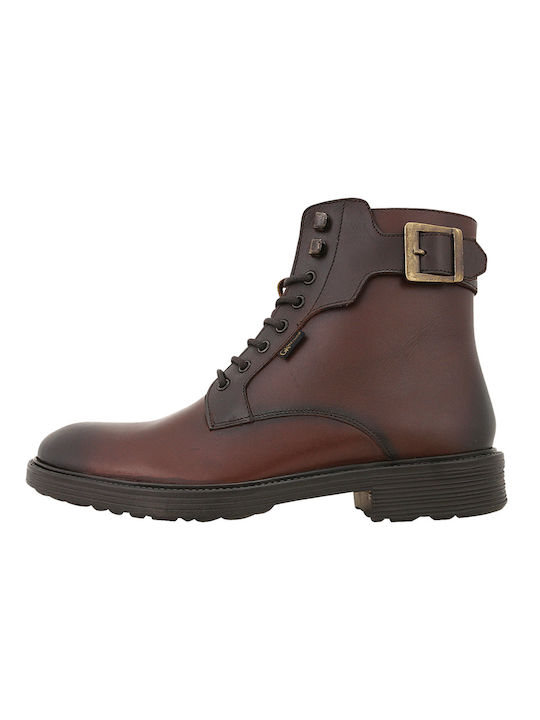 GK Uomo Men's Leather Boots Brown