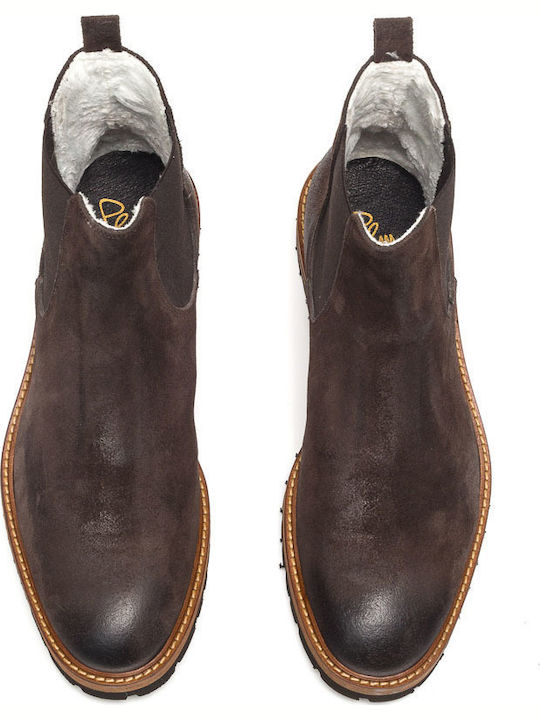 Braune Chelsea-Lederstiefeletten