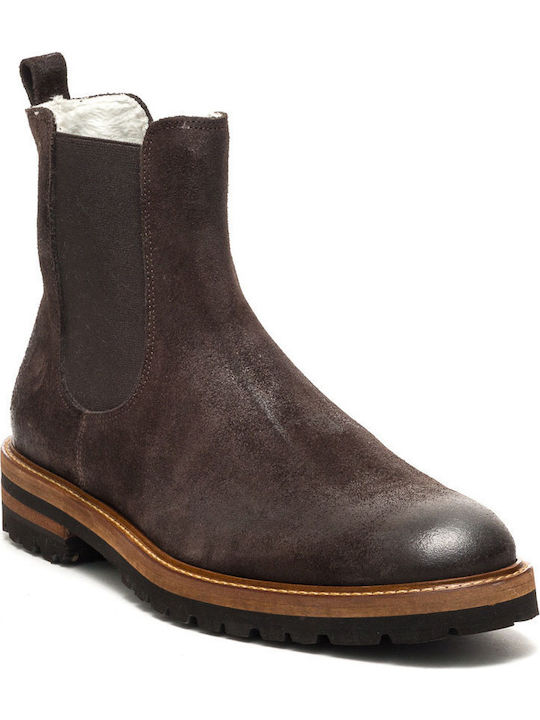 Braune Chelsea-Lederstiefeletten