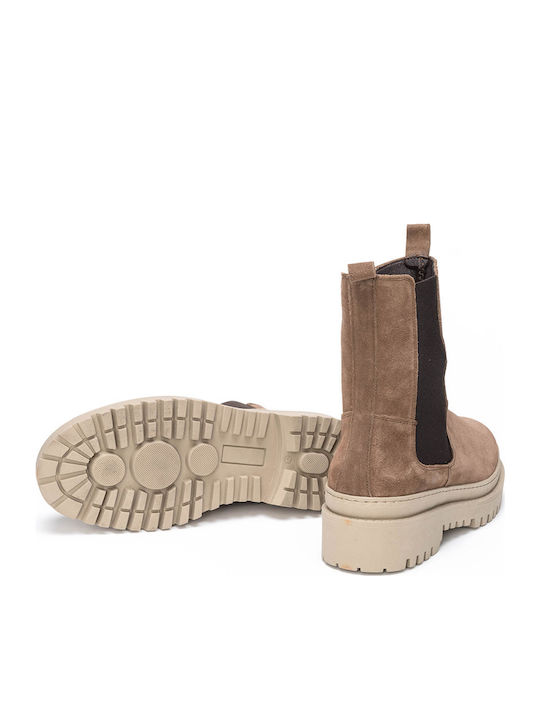 Wildleder Braun Chelsea Stiefeletten