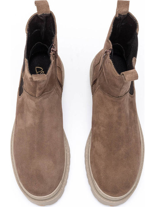 Wildleder Braun Chelsea Stiefeletten
