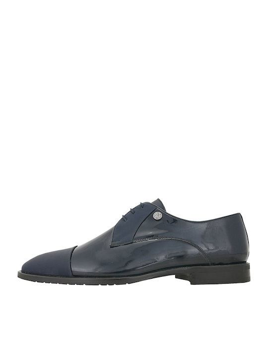 GK Uomo Men's Patent Leather Dress Shoes Blue GK Uomo Men's Patent Leather Dress Shoes Blue