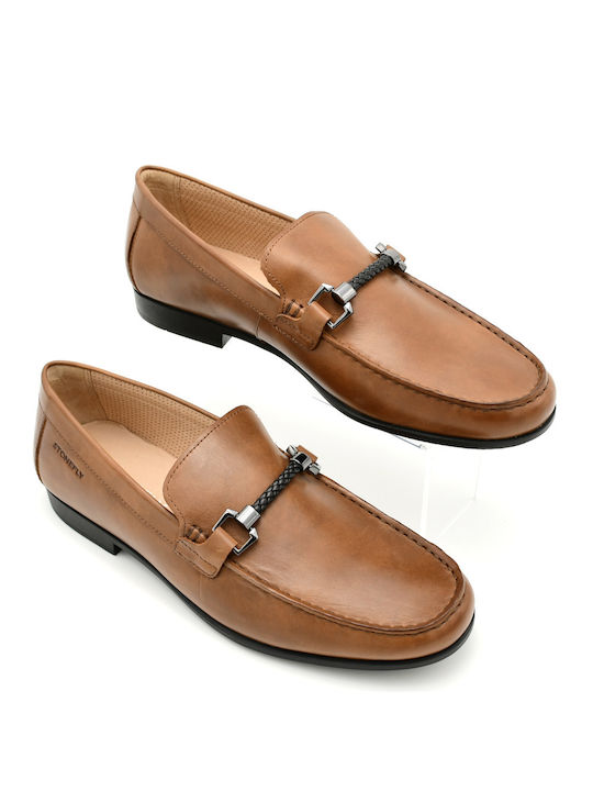 Stonefly Men's Leather Loafers Tabac Brown