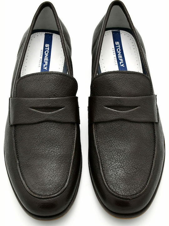 Δερμάτινα Ανδρικά Loafers σε Καφέ Χρώμα