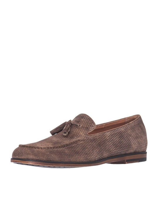 Stonefly Suede Ανδρικά Loafers σε Καφέ Χρώμα