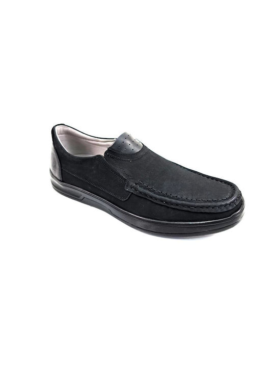 Hush Puppies Men's Leather Moccasins Black