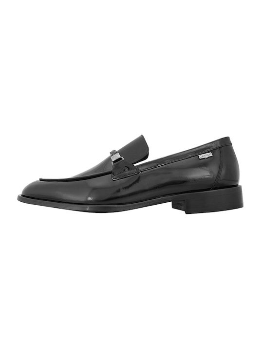 GK Uomo Men's Leather Loafers Black