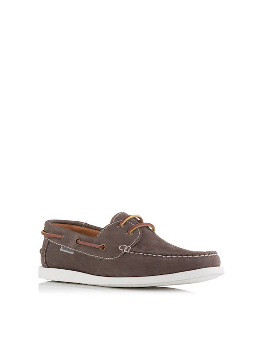 Northway Suede Ανδρικά Boat Shoes σε Γκρι Χρώμα