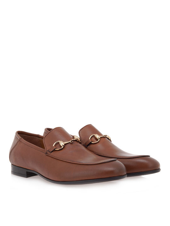 JK London Δερμάτινα Ανδρικά Loafers σε Ταμπά Χρώμα