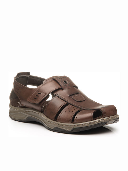 Pegada Leder Herrensandalen in Braun Farbe