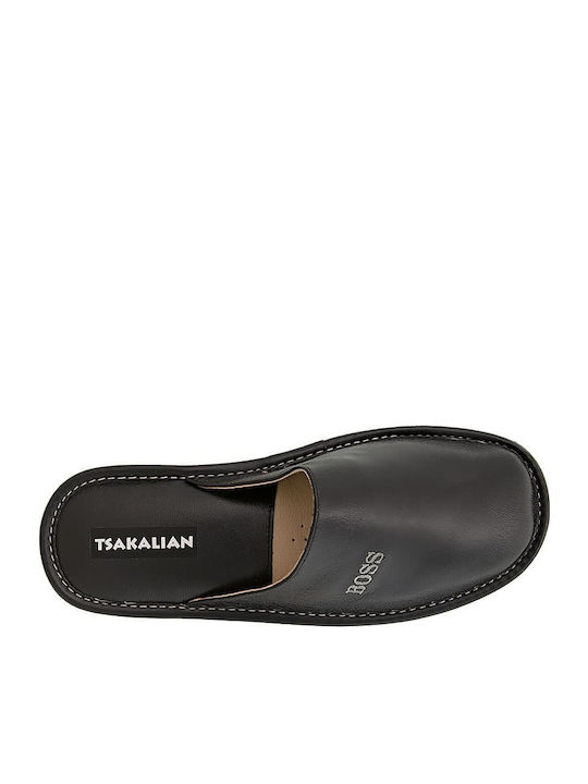Men's Leather Slippers Blue