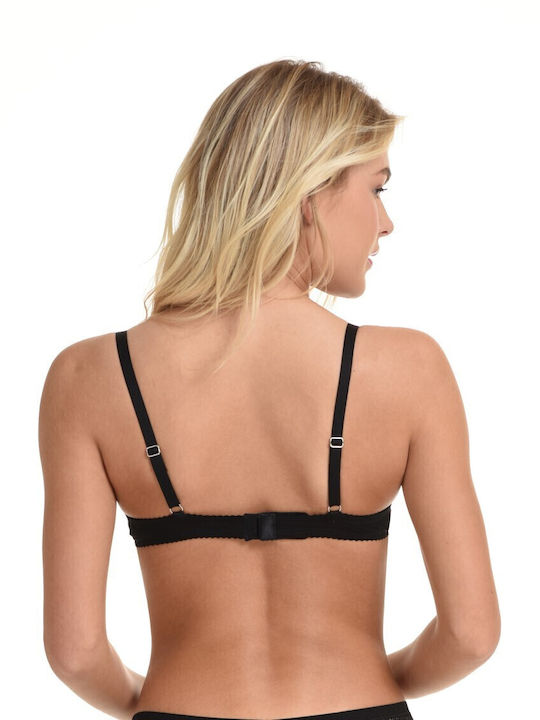 Miss Rosy Triangle Triangle Bra without Padding Underwire Black