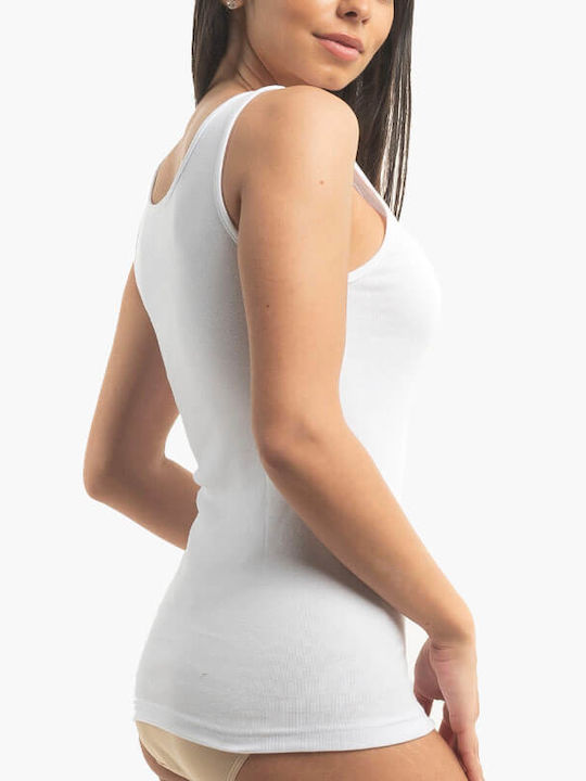 Women's Sleeveless Cotton T-Shirt White