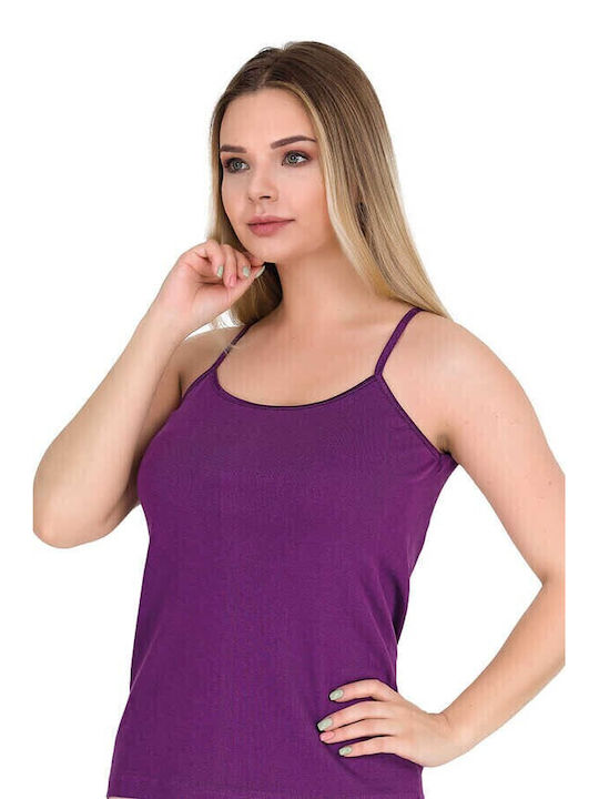 Mit Spaghetti-Träger Beige Damen T-Shirt