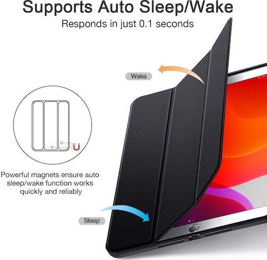 Techancy Flip Cover Neagră (iPad 2019/2020/2021 10.2'')