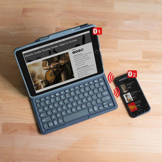 Zagg Pro Keys Flip Cover with Keyboard in English UK Charcoal for iPad 2022 10.9''