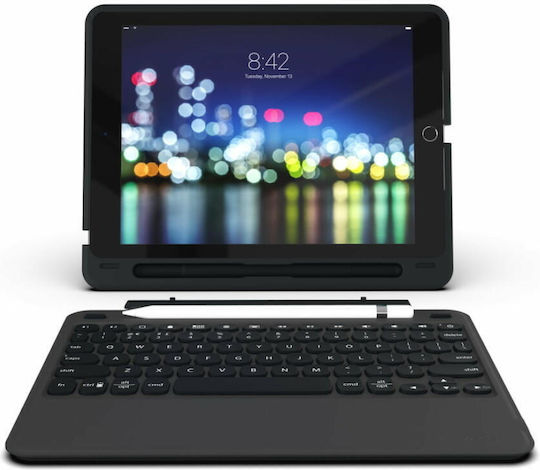 Zagg Slim Flip Cover με Πληκτρολόγιο στα Αγγλικά US Μαύρη (iPad Pro 2020 12.9")