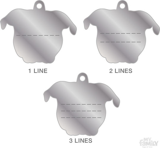 My Family Etichetă Pentru Identificarea Câinelui Neagră Personalizată