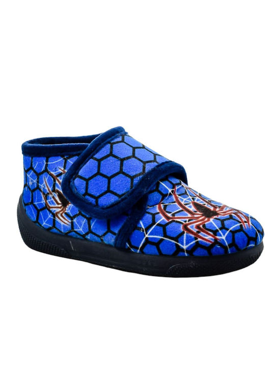 Yfantidis Kinderhausschuhe Stiefel Blau