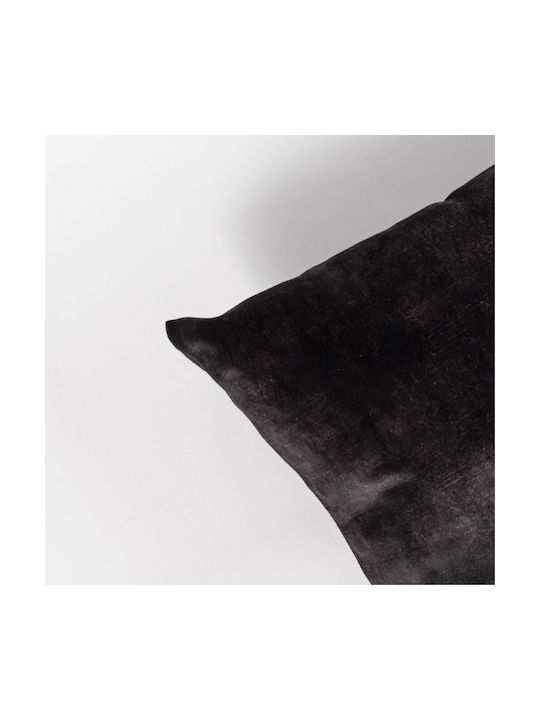 Linea Interiors Μαξιλάρι Καναπέ από Βελούδο Μαύρο 35x50εκ.