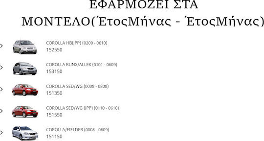 Toyota Ιμάντας Κινητήρα Αυτοκινήτου για Toyota Corolla 90916-02516