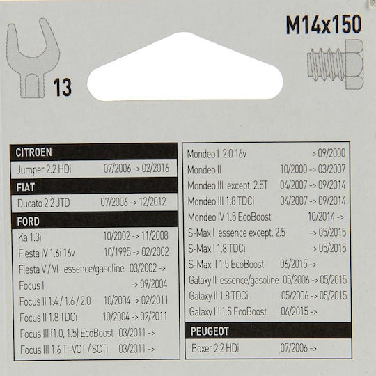 XLTech Carter's Ladium tapa Car for Peugeot Boxer Fiat Ducato Citroen Jumper Ford Ka / Fiesta / Focus / Galaxy / Mondeo / S-Max
