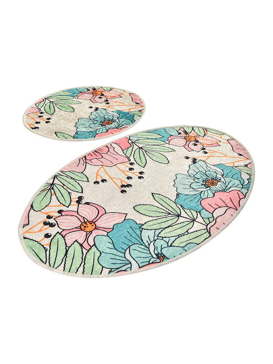 L'Εssentiel Maison Bath Mats Set Oval Multicolour 2pcs
