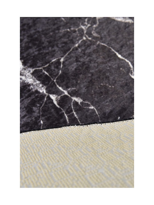 Marble Teppich Rund Schwarz