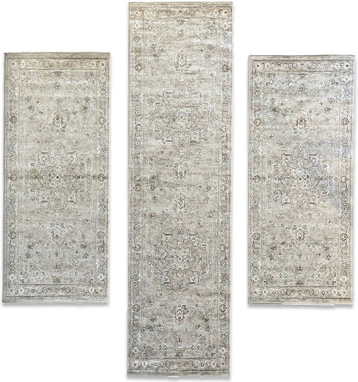 Bekas Carpets Σετ Καλοκαιρινά Χαλιά Κρεβατοκάμαρας Γκρι 84011-8282 3τμχ