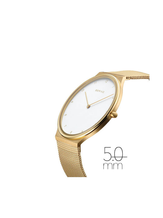 Bering Time Watch with Gold Metal Bracelet