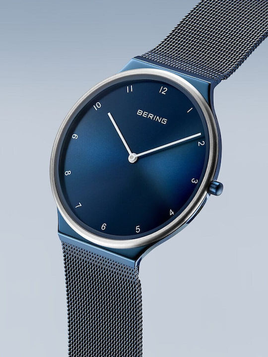 Women's Watch with Navy Blue Metal Bracelet