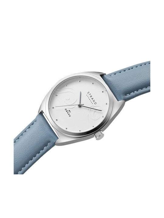 Strand by Obaku Women's Watch with Gray Leather Strap