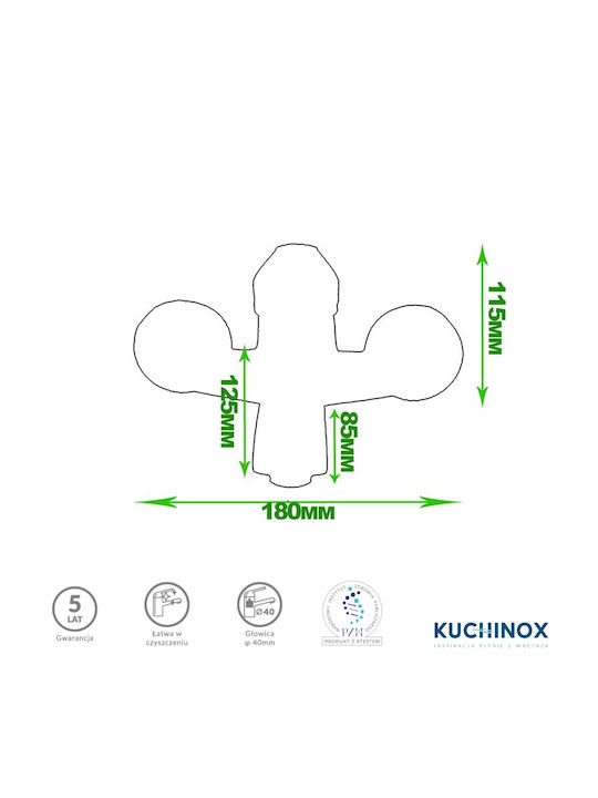 Kuchinox Mischung Bade- / Duscharmatur Badewanne Silber