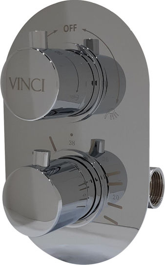 Vinci pentru Duș 2 ieșiri Argintiu Vinci pentru Duș 2 ieșiri Argintiu